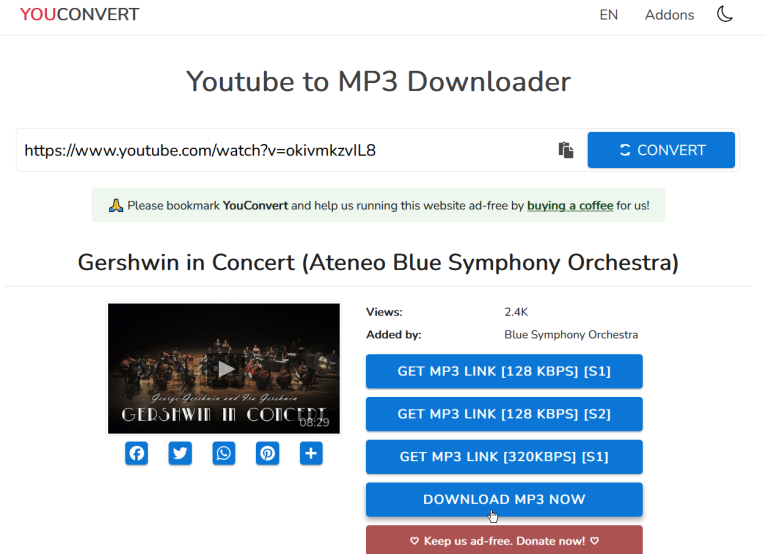 youtube to mp3 , youconvert